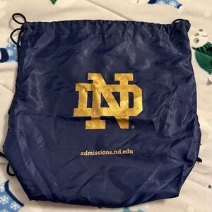 Notre Dame - Blue and Gold Drawstring Bag